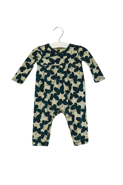 A Teal Long Sleeve Jumpsuits from Hanna Andersson in size 3-6M for girl. (Front View)