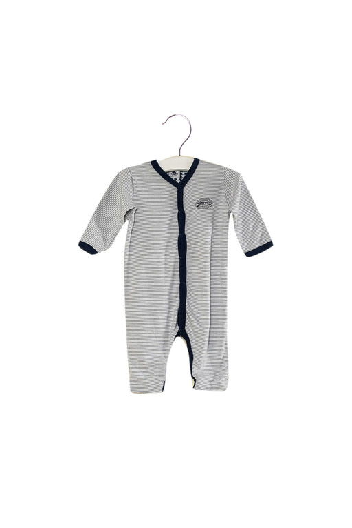 A Grey Long Sleeve Jumpsuits from Petit Bateau in size 3-6M for boy. (Front View)