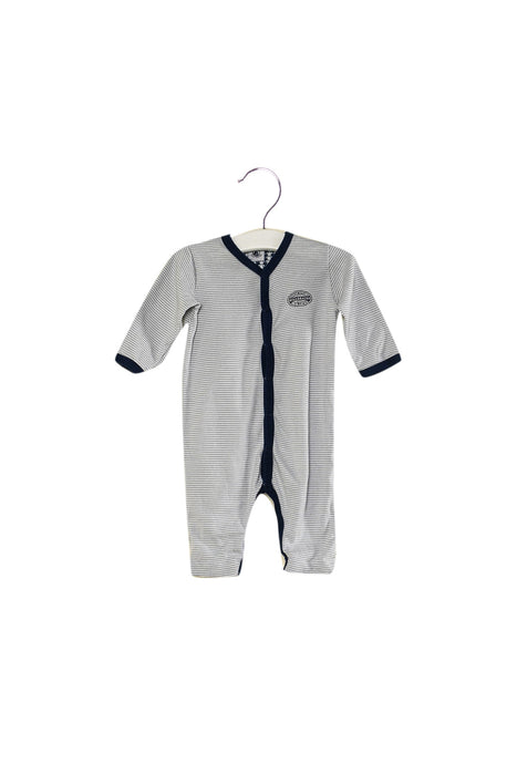 A Grey Long Sleeve Jumpsuits from Petit Bateau in size 3-6M for boy. (Front View)