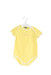 A Yellow Short Sleeve Bodysuits from Armani in size 6-12M for girl. (Front View)