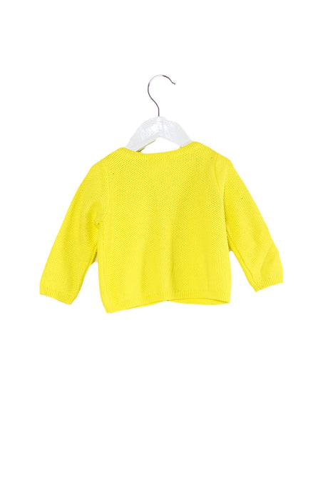 A Yellow Cardigans from Jacadi in size 6-12M for girl. (Back View)