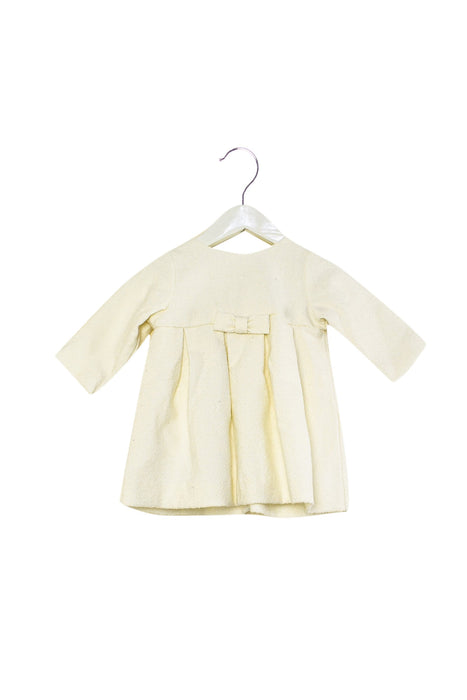 A Ivory Long Sleeve Dresses from Jacadi in size 6-12M for girl. (Front View)