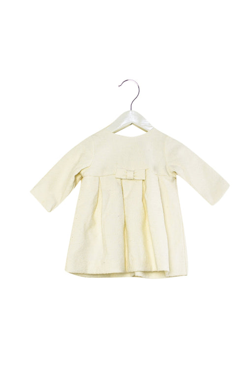 A Ivory Long Sleeve Dresses from Jacadi in size 6-12M for girl. (Front View)