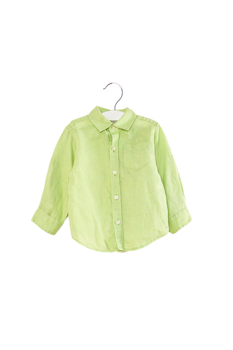 A Green Long Sleeve Tops from Janie & Jack in size 12-18M for boy. (Front View)