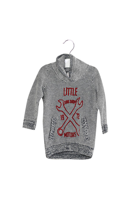 A Grey Knit Sweaters from Seed in size 6-12M for boy. (Front View)