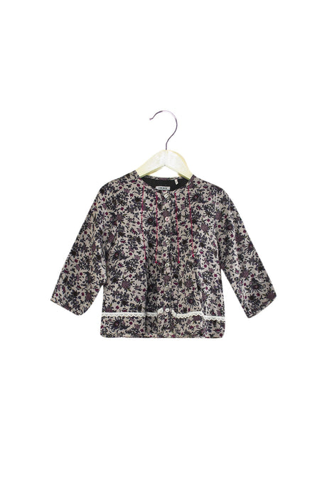 A Purple Cardigans from IKKS in size 2T for girl. (Front View)