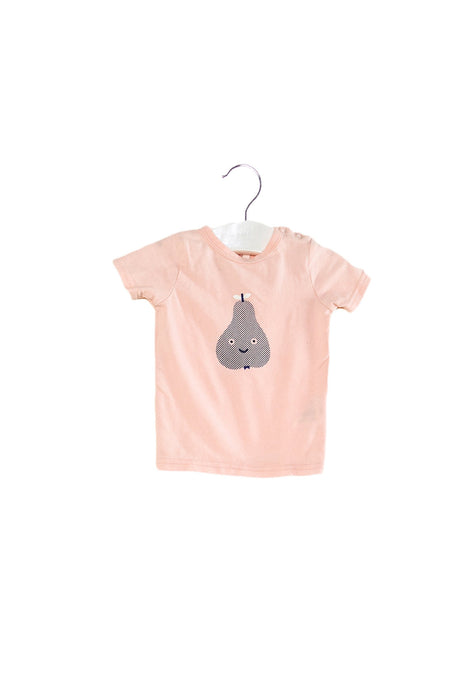 A Pink Short Sleeve T Shirts from Seed in size 0-3M for girl. (Front View)