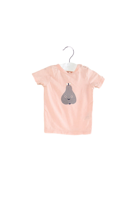 A Pink Short Sleeve T Shirts from Seed in size 0-3M for girl. (Front View)