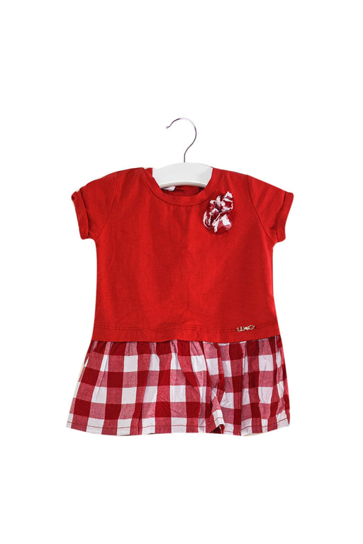 A Red Short Sleeve Dresses from Liu Jo in size 3-6M for girl. (Front View)