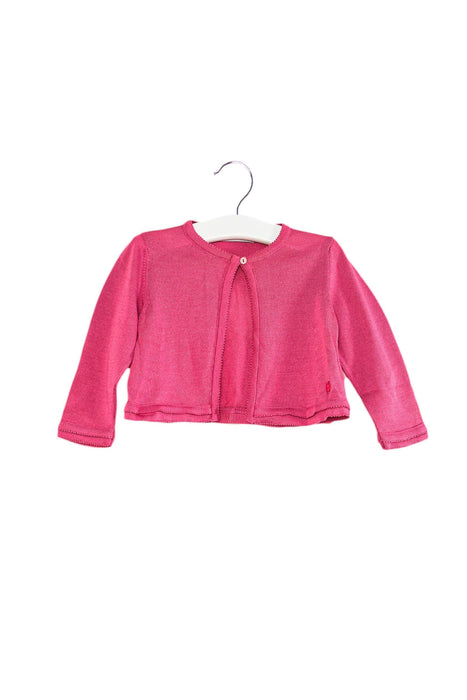 A Pink Cardigans from Dior in size 6-12M for girl. (Front View)