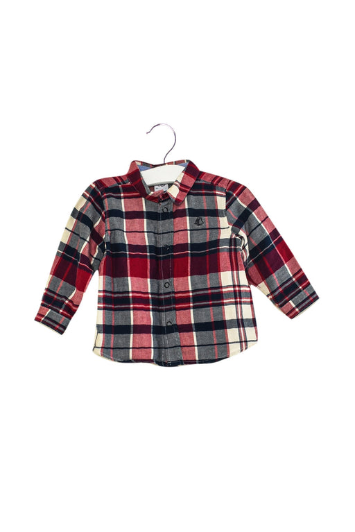 A Red Shirts from Petit Bateau in size 6-12M for boy. (Front View)