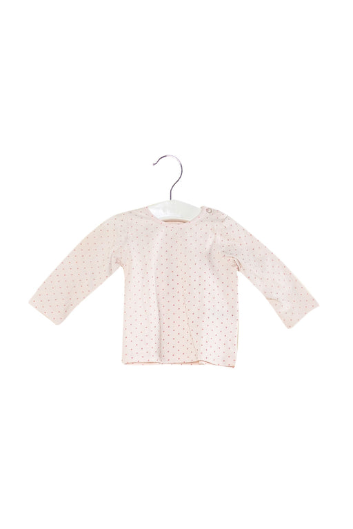 A Pink Long Sleeve Tops from Noukie's in size 0-3M for girl. (Front View)