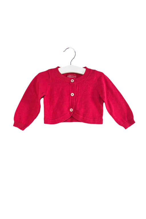 A Pink Cardigans from Joules in size 6-12M for girl. (Front View)