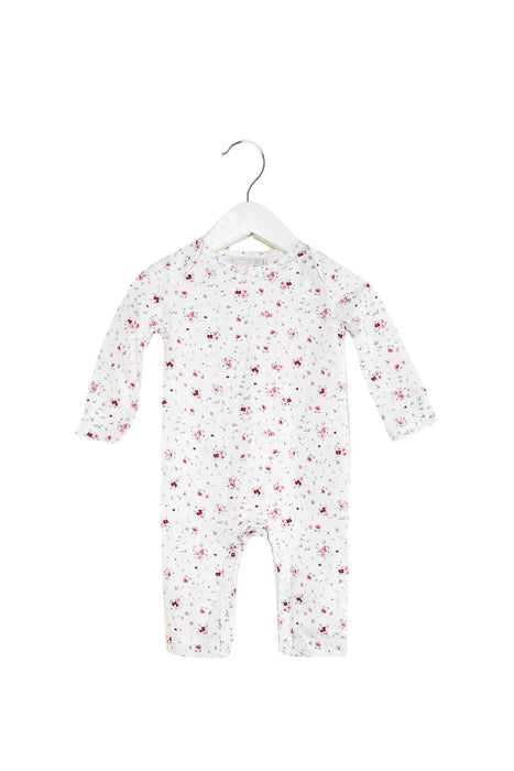 A White Long Sleeve Jumpsuits from The Little White Company in size 3-6M for girl. (Front View)