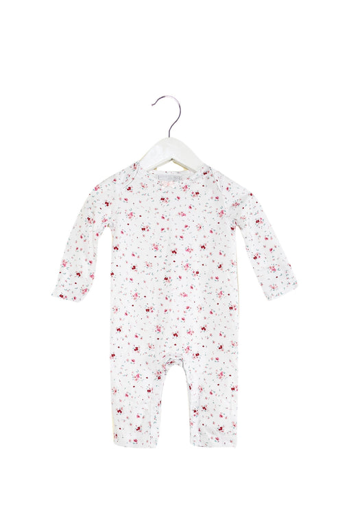 A White Long Sleeve Jumpsuits from The Little White Company in size 3-6M for girl. (Front View)