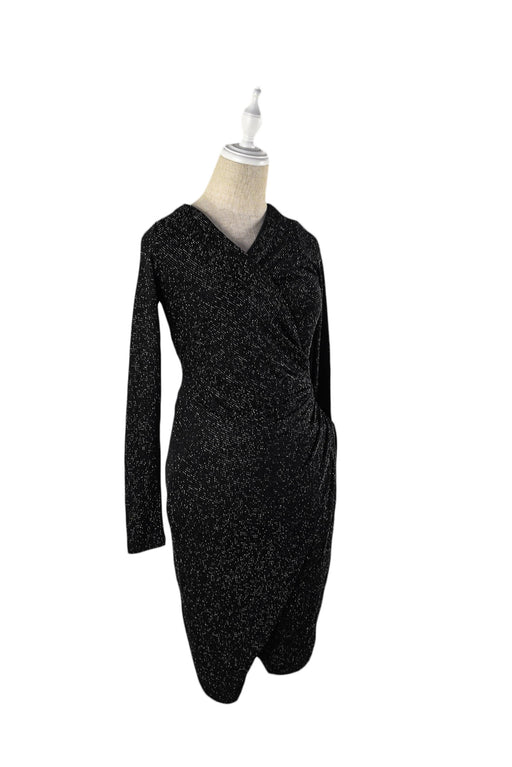 A Black Long Sleeve Dresses from Seraphine in size XS for maternity. (Front View)