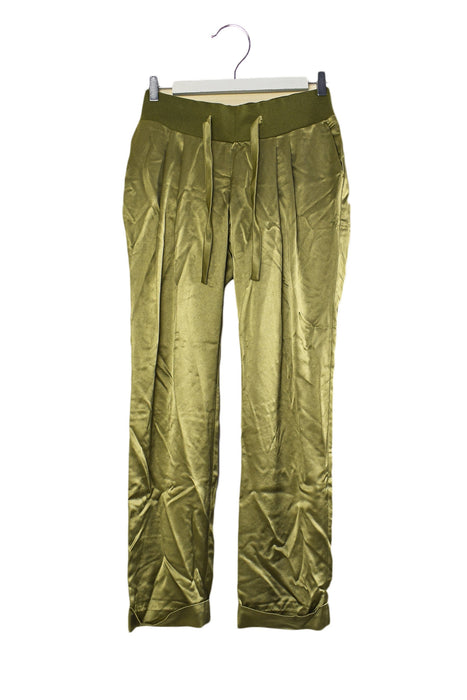 A Green Casual Pants from Slacks & Co in size S for maternity. (Front View)