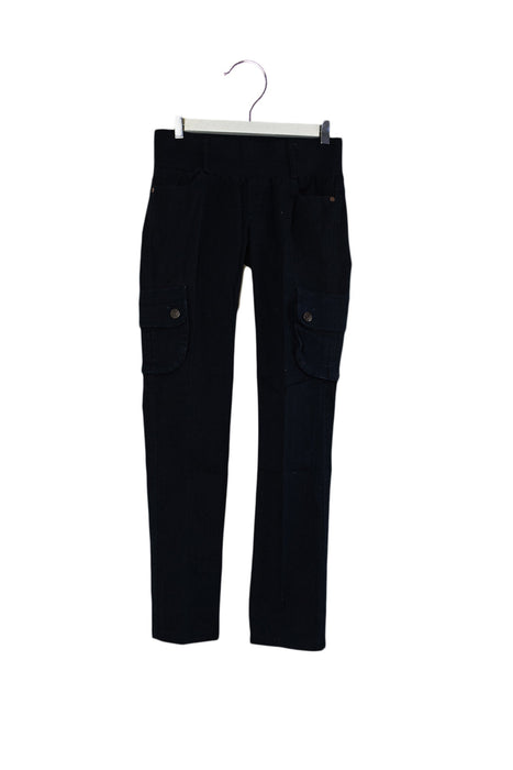 A Navy Casual Pants from Maternal America in size S for maternity. (Front View)