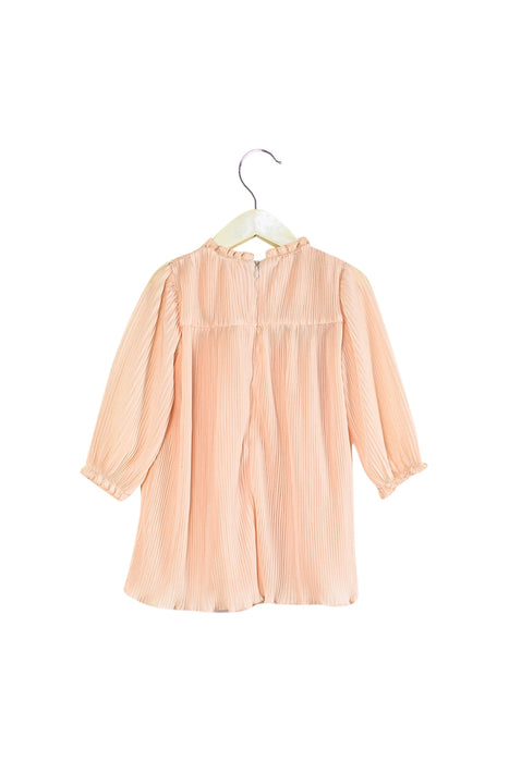 A Pink Long Sleeve Dresses from Carrément Beau in size 2T for girl. (Back View)