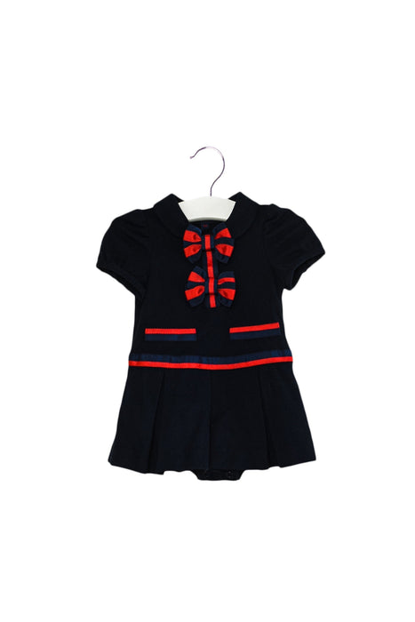 A Navy Short Sleeve Dresses from Nicholas & Bears in size 3-6M for girl. (Front View)