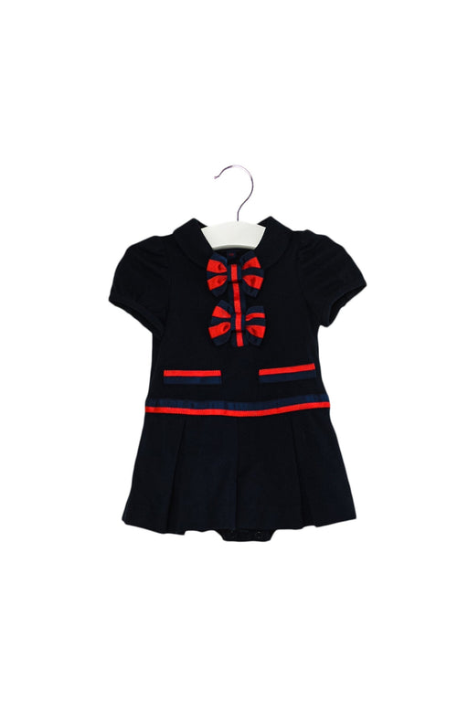 A Navy Short Sleeve Dresses from Nicholas & Bears in size 3-6M for girl. (Front View)