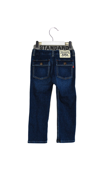 A Blue Casual Pants from Miki House in size 4T for boy. (Back View)