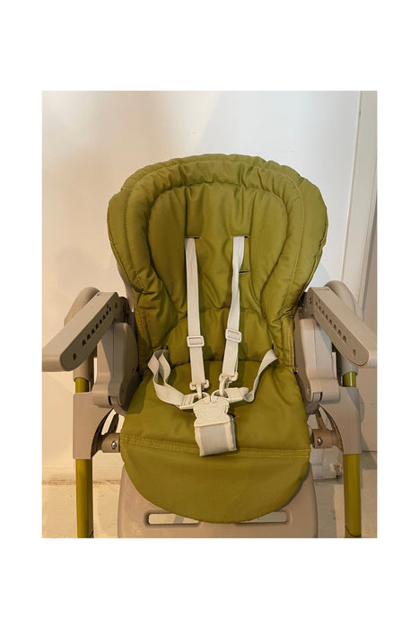A Green Highchairs from Chicco in size 0-3M for neutral. (Back View)