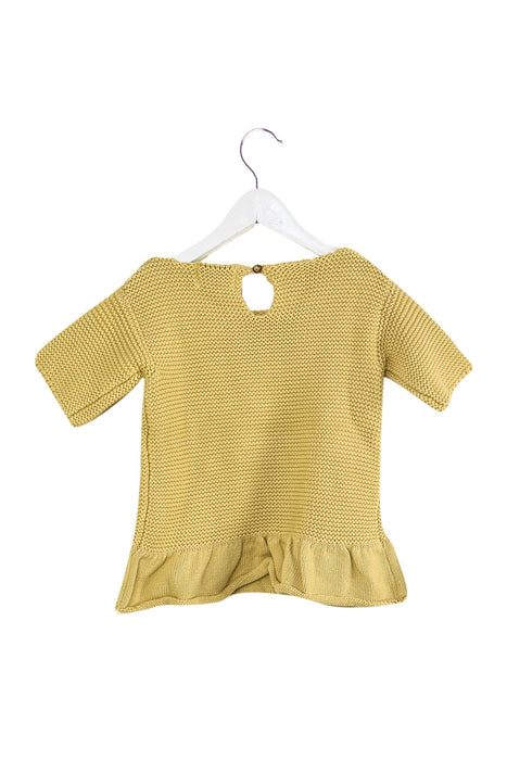 A Beige Short Sleeve Tops from Elfie London in size 6T for girl. (Back View)