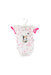 A White Short Sleeve Bodysuits from and the little dog laughed in size 3-6M for girl. (Front View)