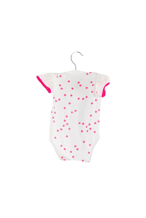 A White Short Sleeve Bodysuits from and the little dog laughed in size 3-6M for girl. (Back View)