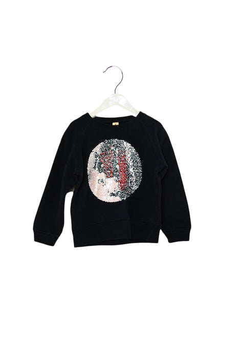 A Navy Crewneck Sweatshirts from Bellerose in size 4T for girl. (Front View)