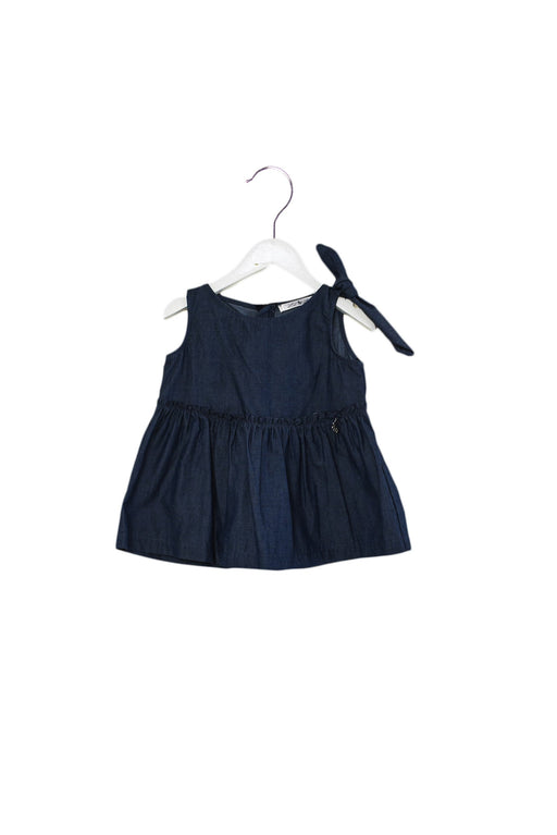 A Blue Sleeveless Tops from Lu Lu by Miss Grant in size 4T for girl. (Front View)