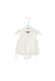 A White Short Sleeve Bodysuits from La Compagnie des Petits in size 0-3M for girl. (Front View)