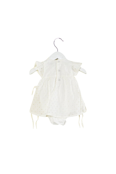 A White Short Sleeve Bodysuits from La Compagnie des Petits in size 0-3M for girl. (Back View)