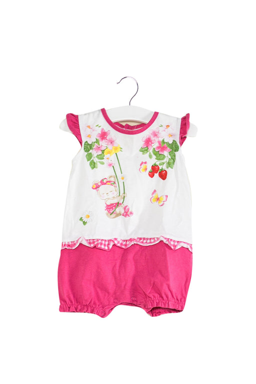 A White Rompers from Mayoral in size 0-3M for girl. (Front View)
