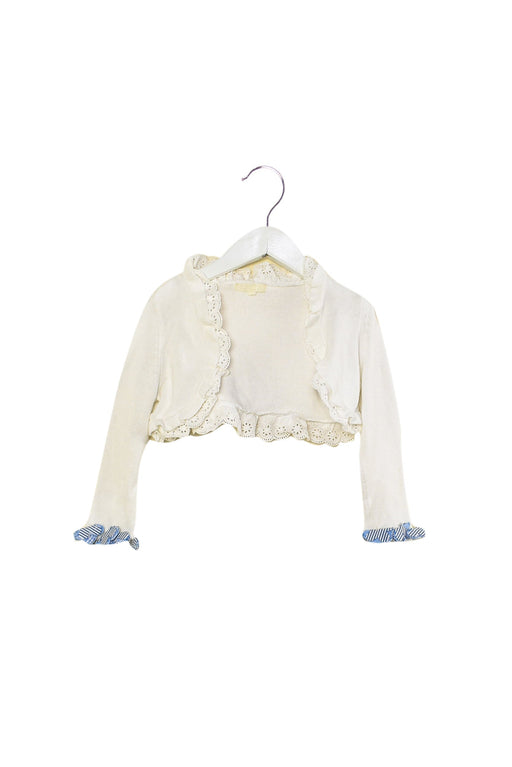 A White Cardigans from Nicholas & Bears in size 4T for girl. (Front View)
