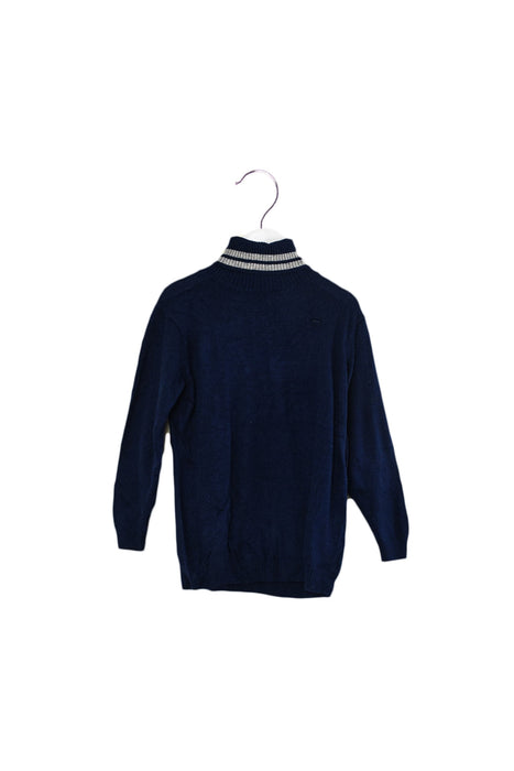 A Blue Knit Sweaters from Chickeeduck in size 4T for girl. (Front View)