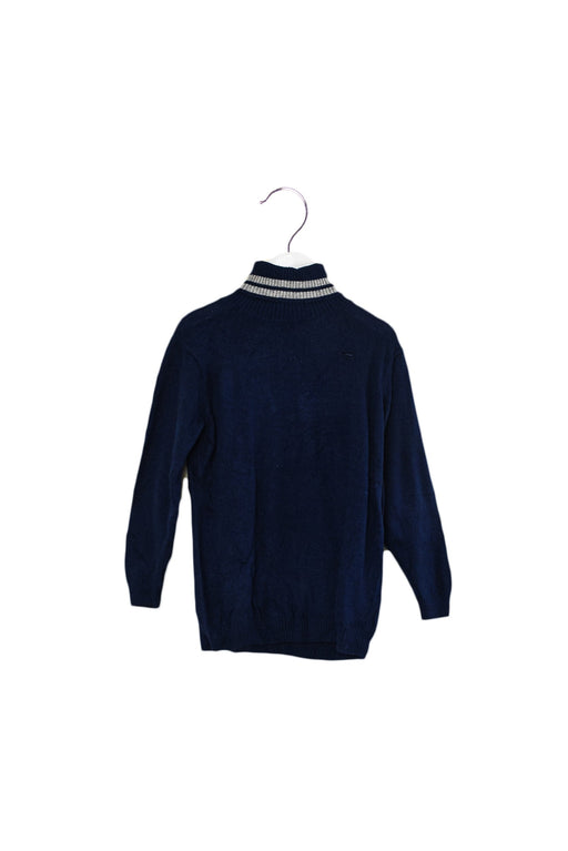 A Blue Knit Sweaters from Chickeeduck in size 4T for girl. (Front View)