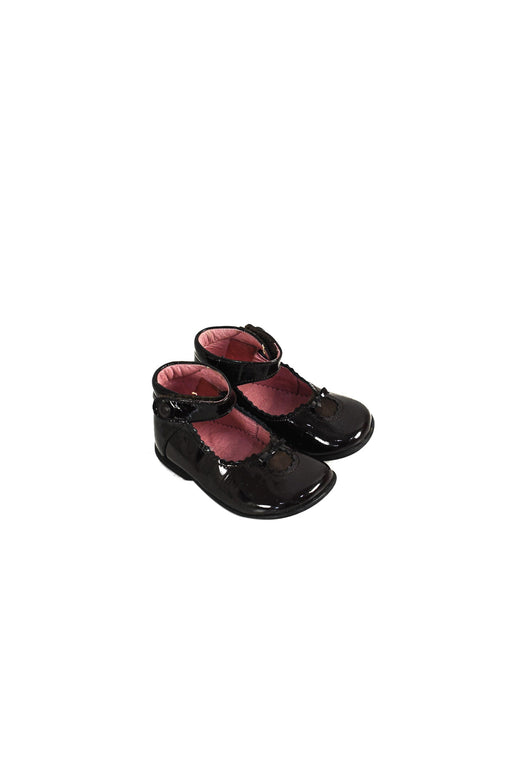 A Burgundy Flats from Jacadi in size 12-18M for girl. (Front View)