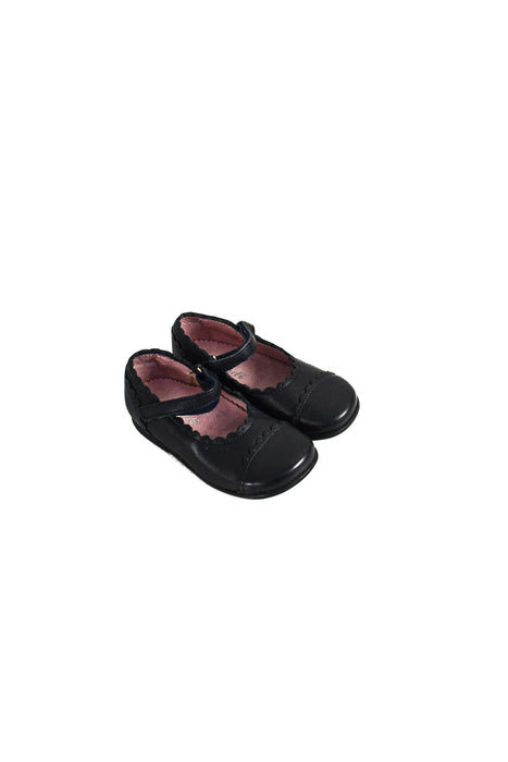 A Navy Flats from Jacadi in size 18-24M for girl. (Front View)