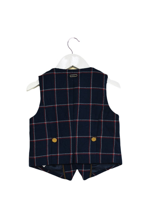A Navy Vests from Ferrari in size 3T for boy. (Back View)