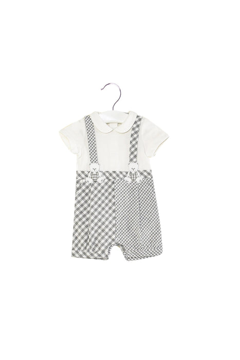 A Grey Short Sleeve Rompers from Nicholas & Bears in size 0-3M for boy. (Front View)