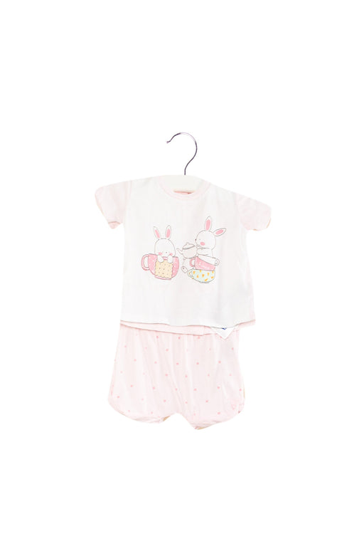 A Pink Shorts Sets from Chicco in size 3-6M for girl. (Front View)