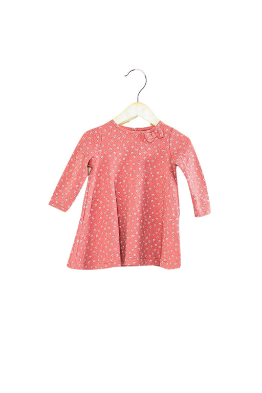 A Pink Long Sleeve Dresses from Natalys in size 6-12M for girl. (Front View)