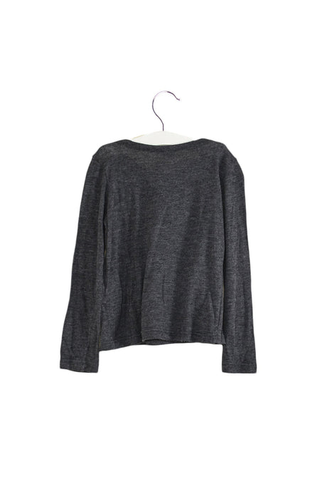 A Grey Long Sleeve Tops from Simonetta in size 6T for girl. (Back View)