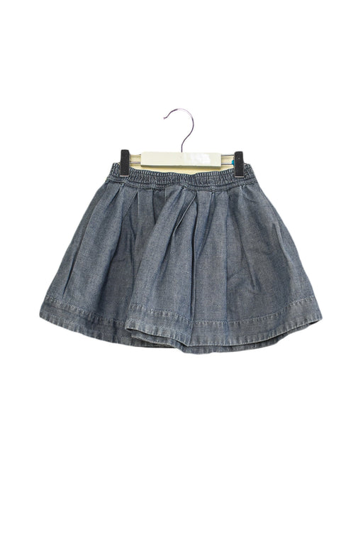 A Blue Mid Skirts from Bonpoint in size 6T for girl. (Front View)