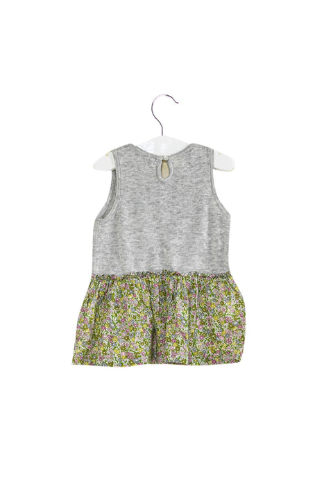 A Grey Sleeveless Dresses from Gingersnaps in size 3-6M for girl. (Back View)