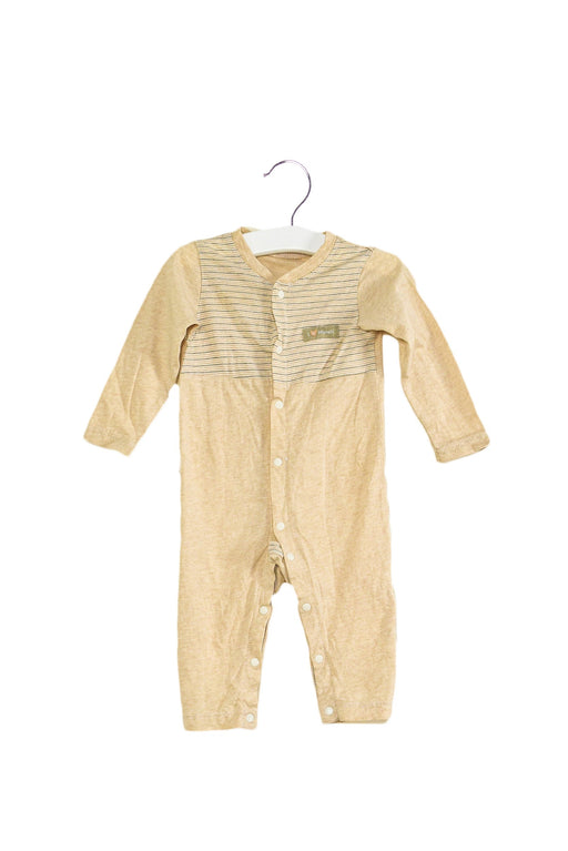 A Beige Long Sleeve Jumpsuits from Natures Purest in size 3-6M for boy. (Front View)