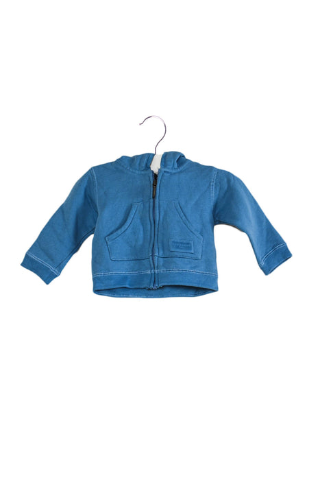 A Blue Zippered Sweatshirts from Burberry in size 3-6M for boy. (Front View)
