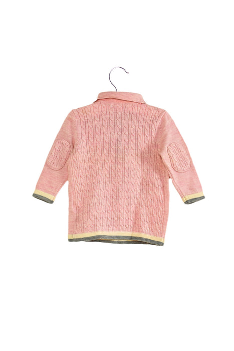 A Pink Long Sleeve Polos from Nicholas & Bears in size 6-12M for girl. (Back View)